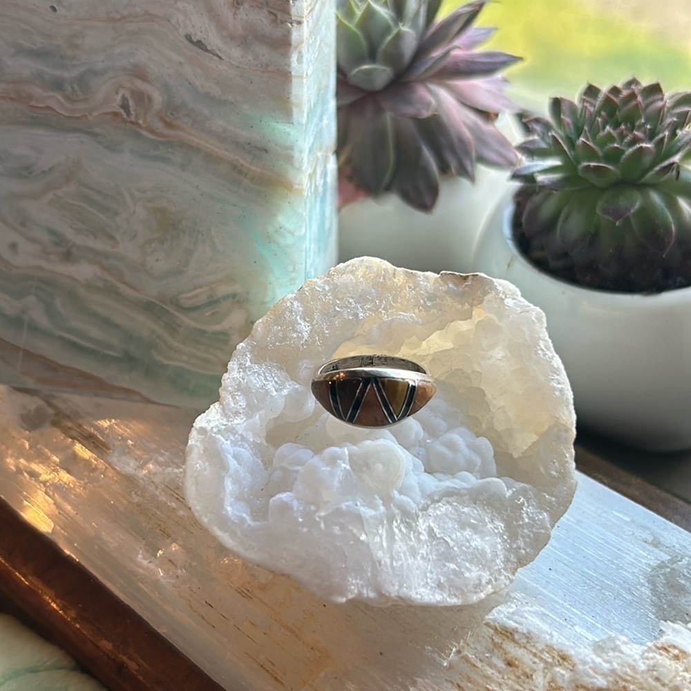 Native Style Inlay Ring - image 1